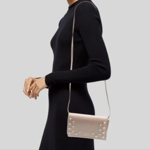 Kate Spade Pearl Blush Clutch Crossbody Bag - Picture 2 of 16